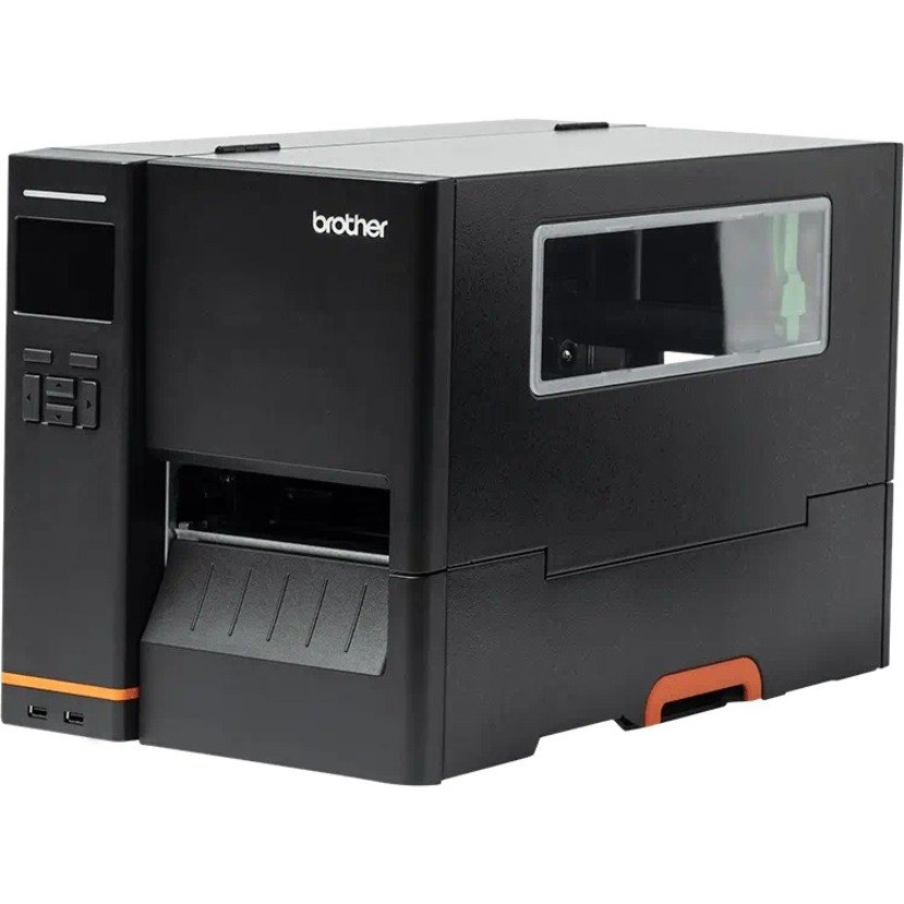 Brother TJ-4420TN Industrial Direct Thermal/Thermal Transfer Printer - Monochrome - Label Print - USB - Serial - Black