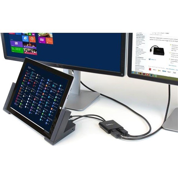 StarTech.com Dual-Monitor DisplayPort 1.2 Splitter, DisplayPort to 2x DP Multi-Monitor Adapter, Dual 4K 30Hz Computer MST Hub, Windows~2-Port Multi Monitor Adapter, DisplayPort 1.2 MST Hub, Dual 4K 30Hz, Video Splitter for Extended Desktop Mode, Windows Only