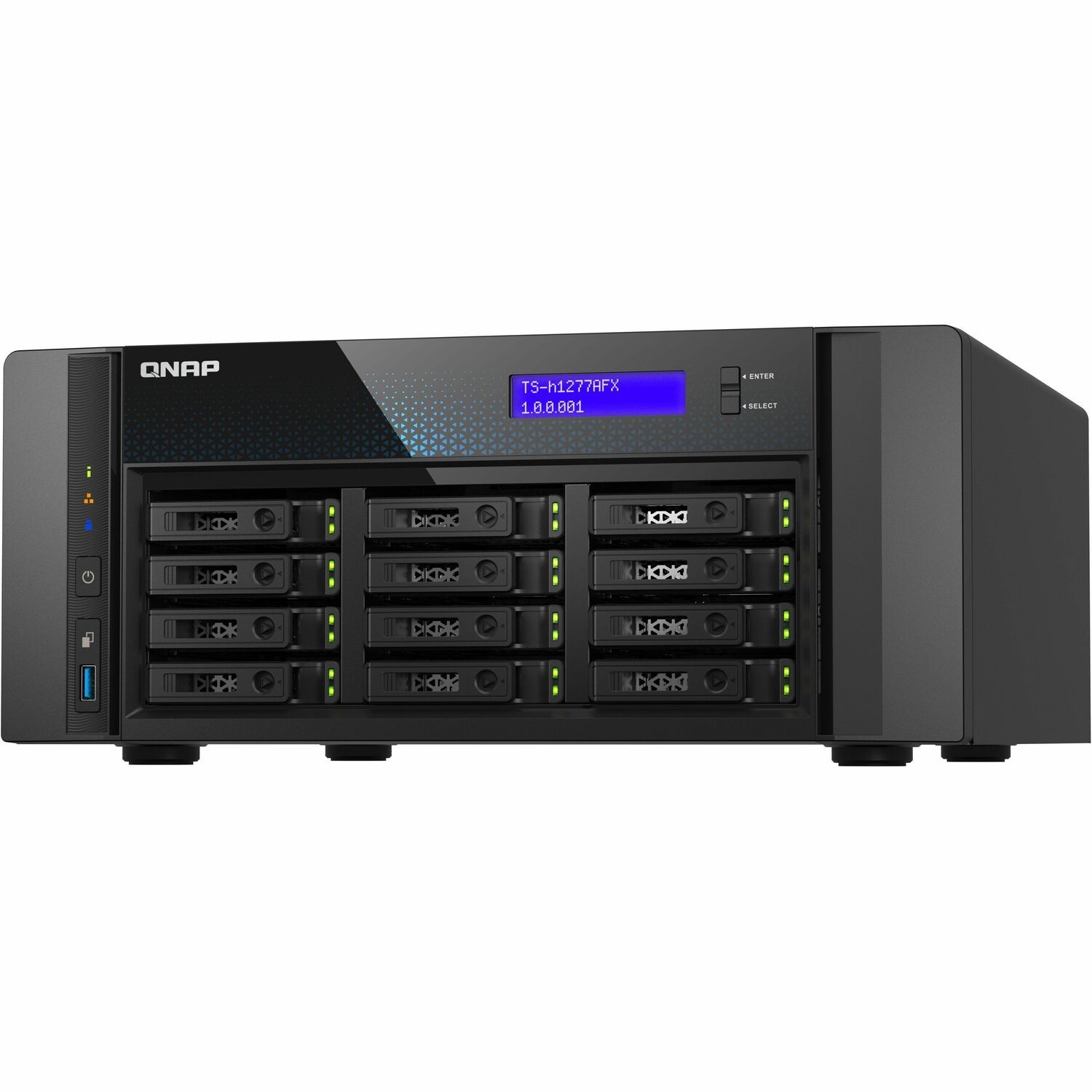 QNAP 12-BAY NAS 2.5"(0/12), R7 8C 5.5GHz, 32GB, 2.5GbE(2), M.2(3), HDMI(1), TWR, 5YR WTY