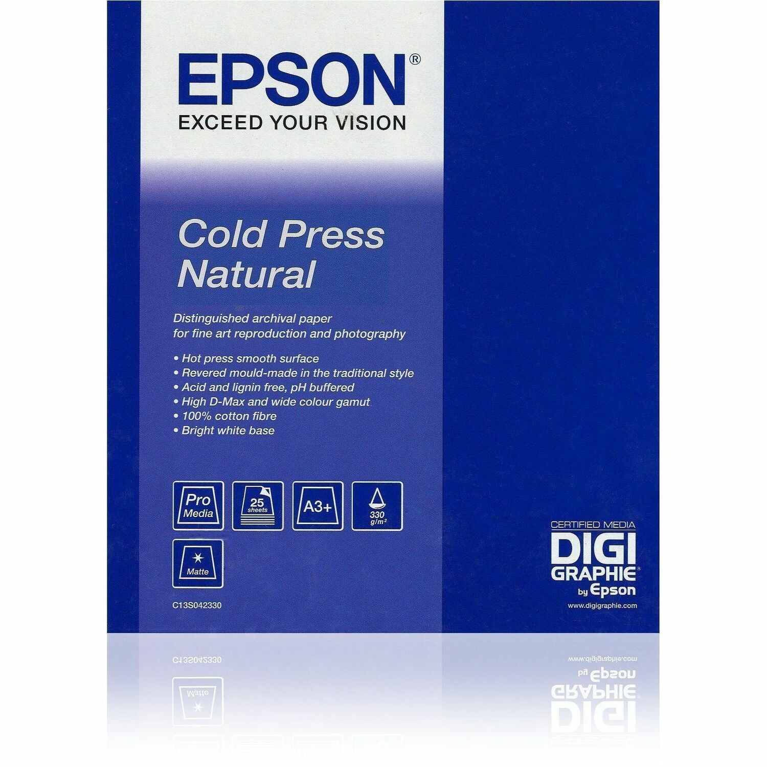 Epson Cold Press C13S042304 Inkjet Fine Art Paper - Natural White