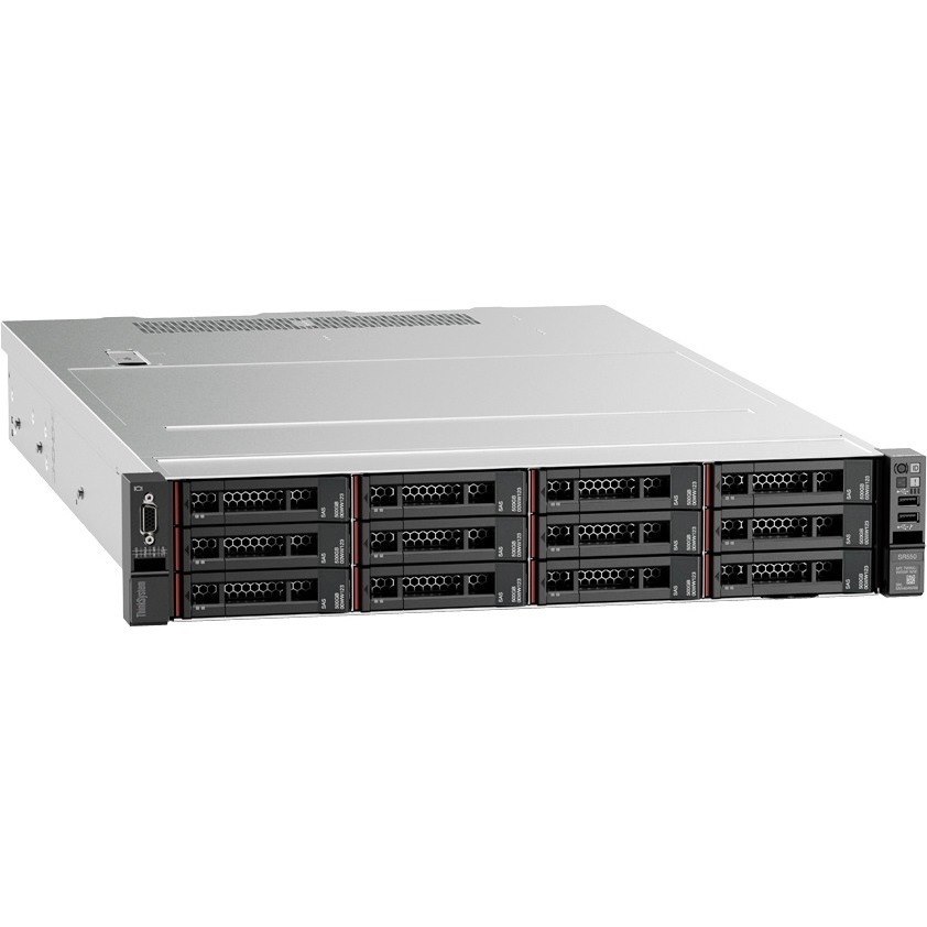 Lenovo ThinkSystem SR550 7X04A02KNA 2U Rack Server - 1 Xeon Silver 4110 2.10 GHz - 16 GB RAM - 12Gb/s SAS Controller