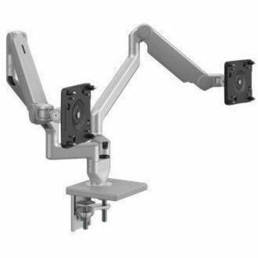 Humanscale M/Flex X22DBS Desk Mount for Monitor, Docking Station, Charging Station - Silver, Gray
