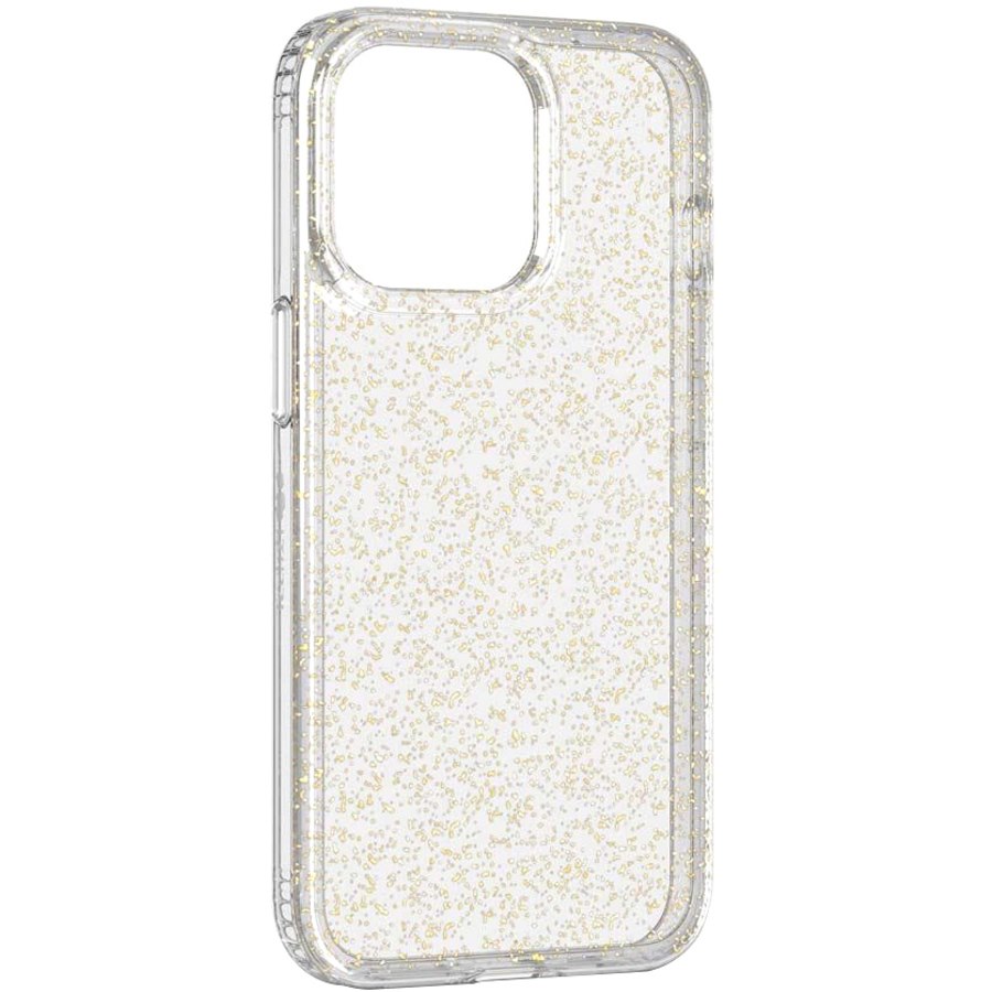 Tech21 Evo Sparkle Case for Apple iPhone 13 Pro Smartphone - Holographic Shimmer Effect - Gold