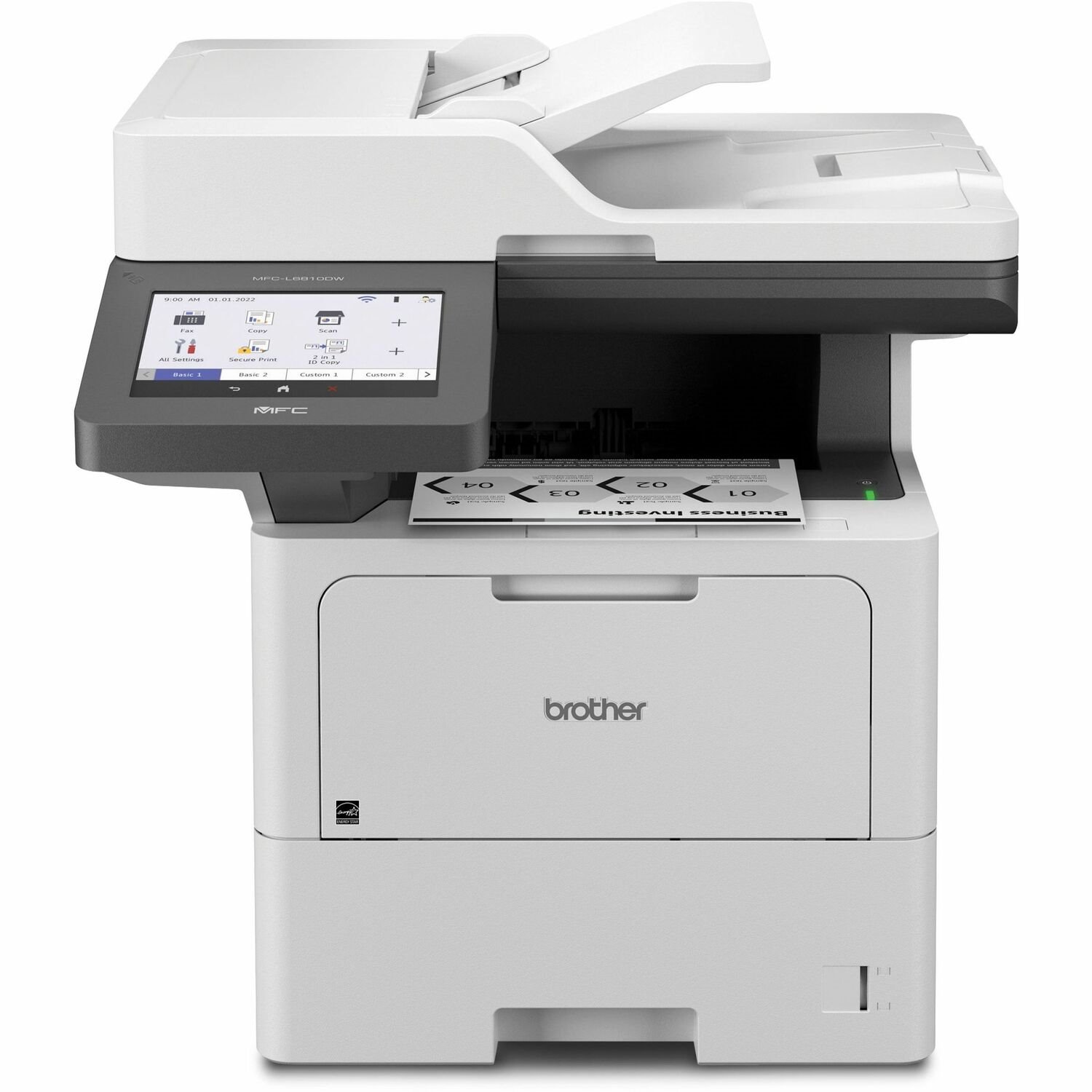 Brother MFC-L6810DW Enterprise Monochrome Laser All-in-One Printer with Low-cost Printing, Large Paper Capacity, Wireless Networking, Advanced Security Features, and Duplex Print, Scan, and Copy