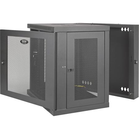 Eaton Tripp Lite Series SmartRack 12U Low-Profile Switch-Depth Wall-Mount Small Rack Enclosure, Hinged Back