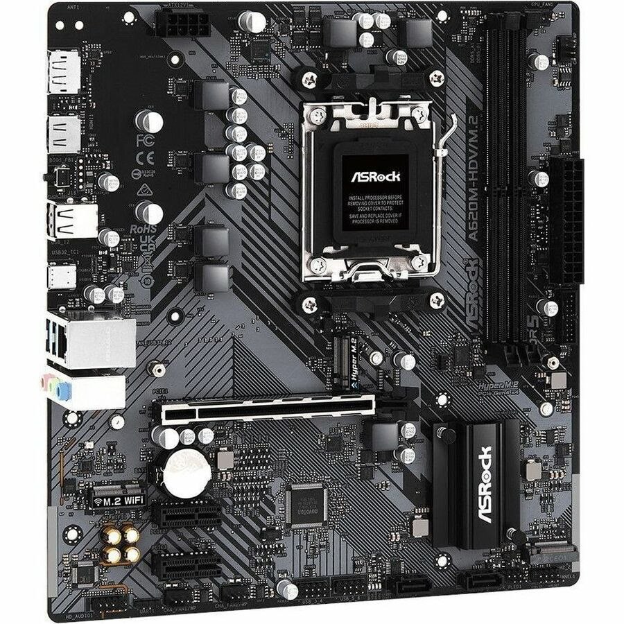 ASRock A620M-HDV/M.2 Desktop-Mainboard - AMD A620 Chipsatz - Buchse AM5 - Micro ATX