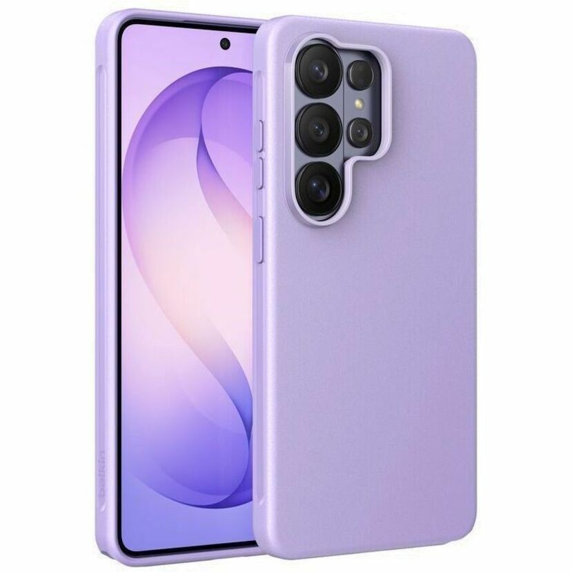 Belkin SheerForce Case for Samsung Galaxy S26 Ultra Smartphone - Grippy Side Grooves, Textured Buttons - Lavender