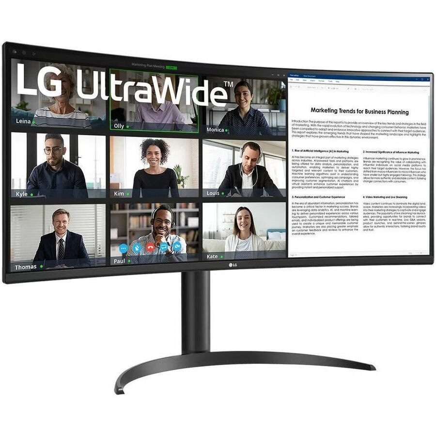 LG Ultrawide 34WR55QK-B 34" Class UW-QHD Curved Screen LCD Monitor - 21:9