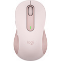 Logitech Signature M650 L Mouse - Bluetooth/Radio Frequency - USB - Optical - 5 Button(s) - 5 Programmable Button(s) - Rose