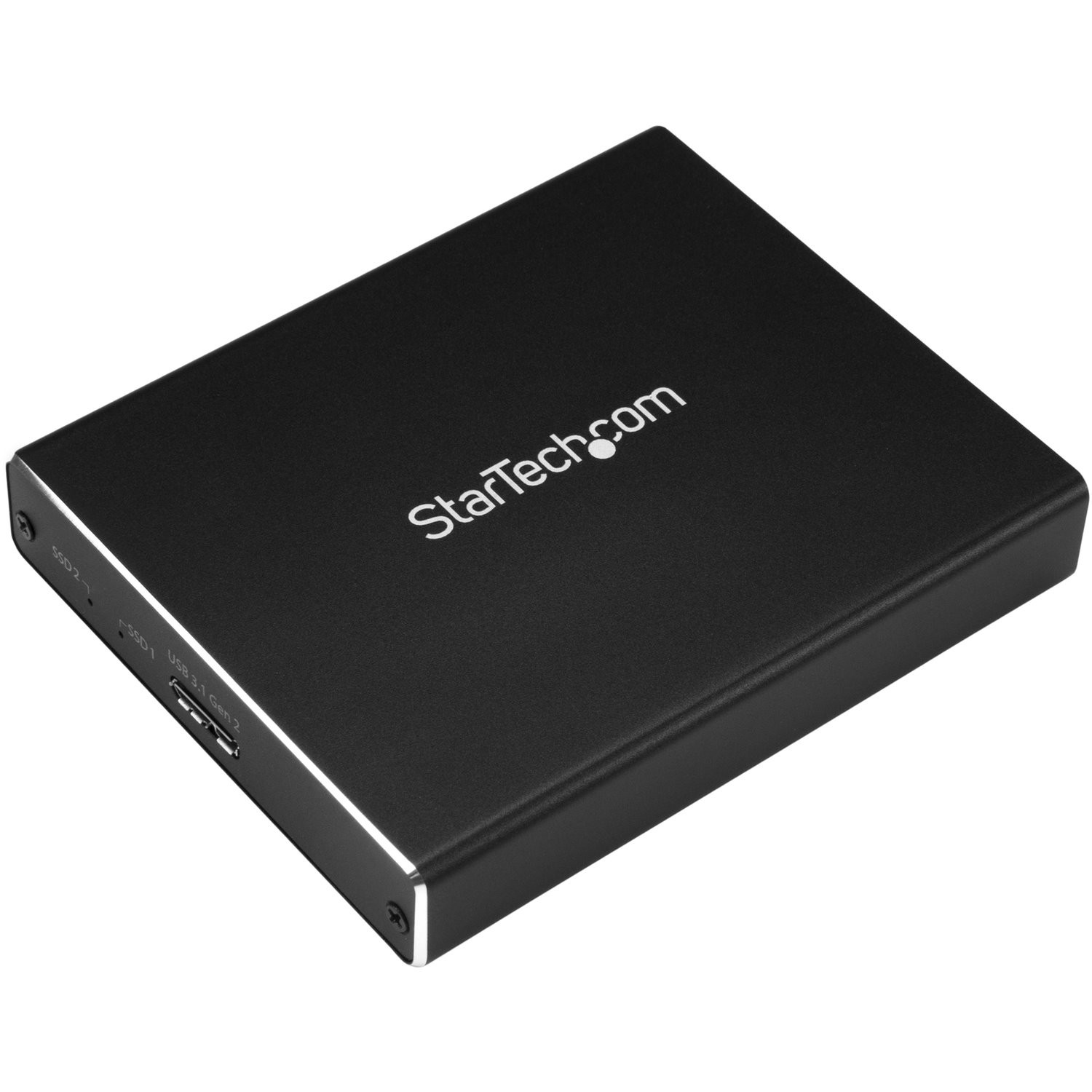 StarTech.com Dual M.2 Enclosure - RAID - M.2 SATA SSD Enclosure - USB 3.1 (10 Gbps) - USB-C & USB-A External Enclosure - Aluminum