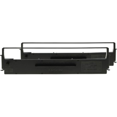 Epson Dot Matrix Ribbon Cartridge - Dual Pack - Black - 2 / Pack