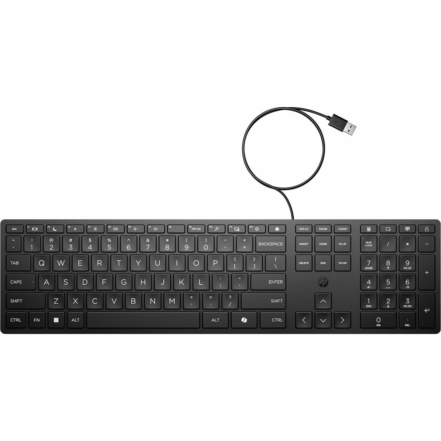 HP 320K Keyboard - Cable Connectivity - USB Interface