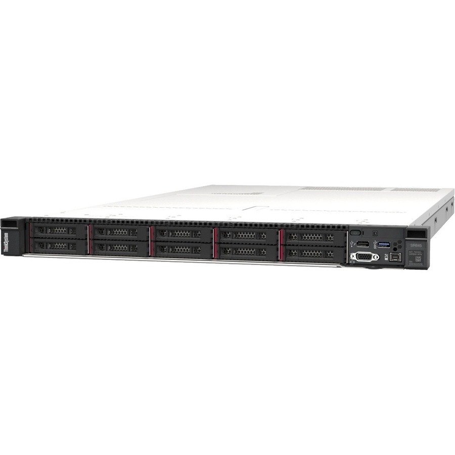 Lenovo ThinkSystem SR645 7D2XA052EA 1U Rack Server - 1 EPYC 7313 3 GHz - 32 GB RAM - 12Gb/s SAS Controller