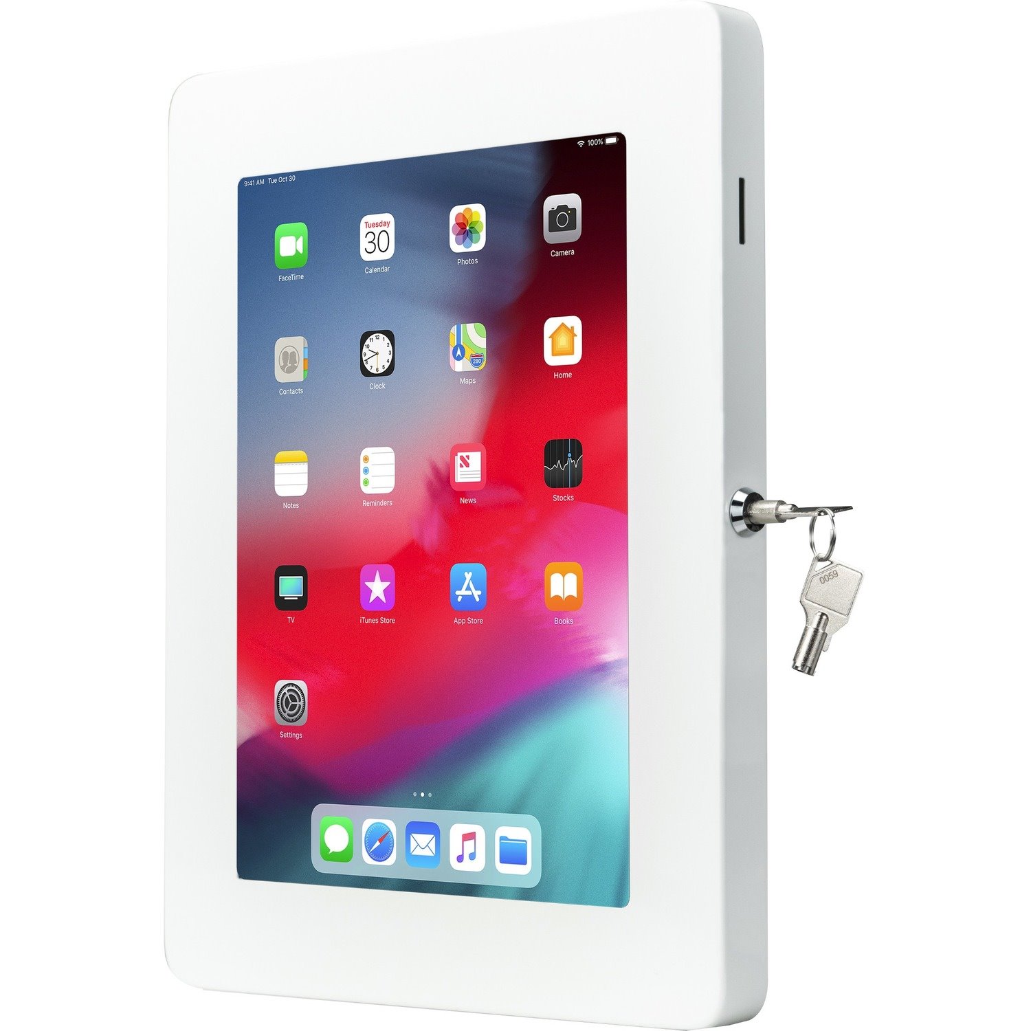 CTA Digital Premium VESA Locking Mount for iPad Gen 10 - 10.9" & 9.7-11" Tablets (White)