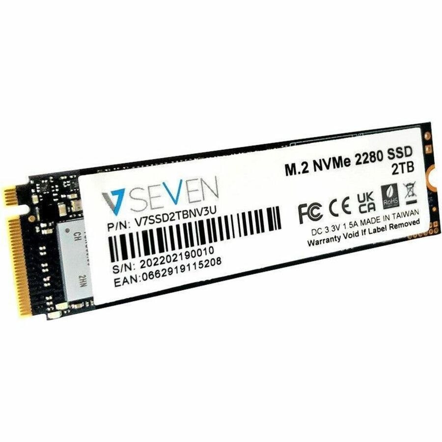 V7 V7SSD2TBNV3U 2 TB Solid State Drive - M.2 Internal - PCI Express NVMe (PCI Express NVMe 3.0 x4) - TAA Compliant
