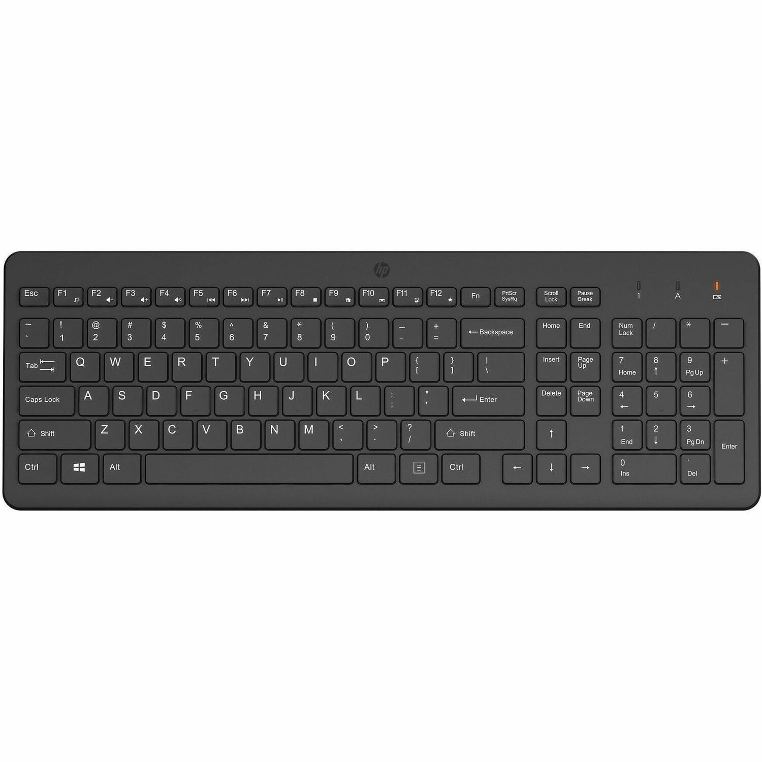 HP 220 Keyboard - Full-size - Wireless Connectivity - USB Type A Interface - Black