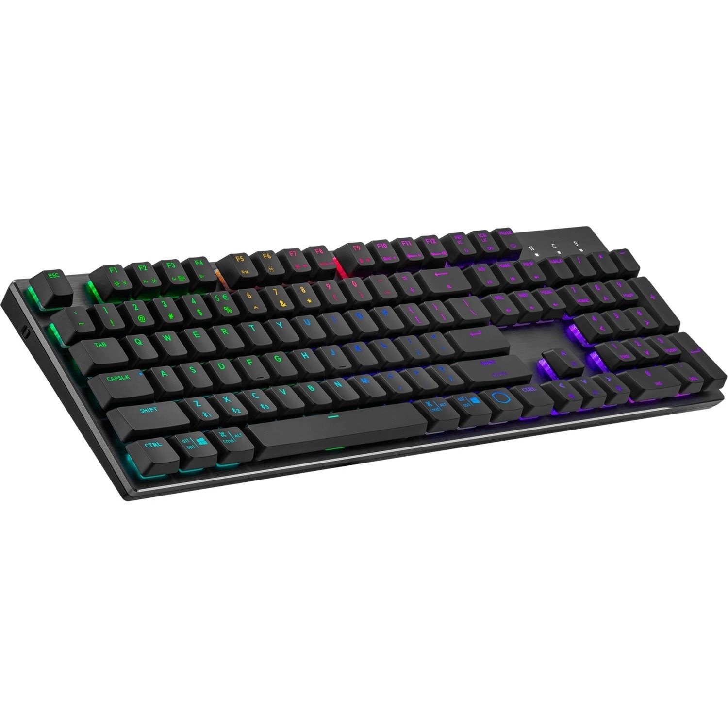 Cooler Master SK653 Gaming Keyboard - Wired/Wireless Connectivity - USB Type A Interface - RGB LED - English (US) - Gunmetal Grey