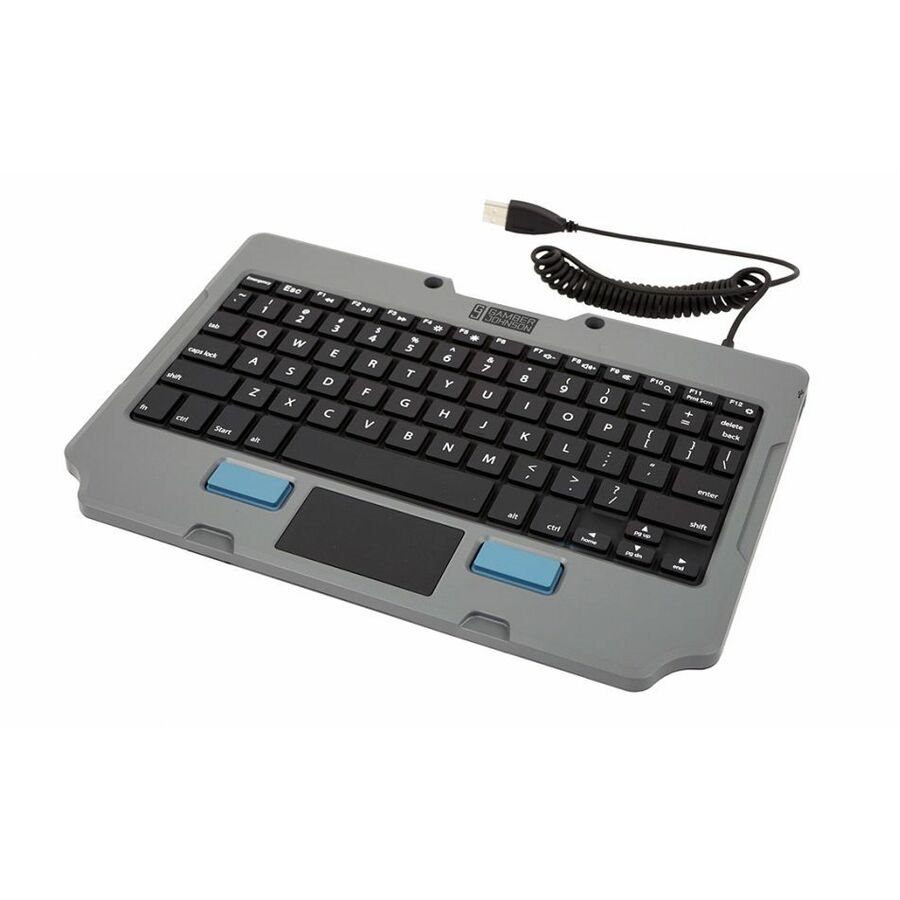 Gamber-Johnson Rugged Keyboard - Cable Connectivity - USB Type A Interface - TouchPad - French