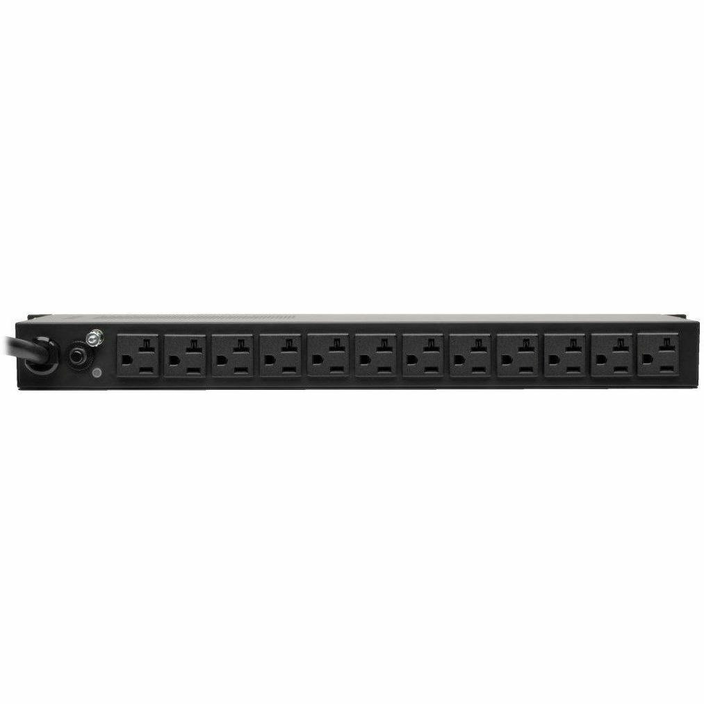 Eaton Tripp Lite Series 2kW Single-Phase Local Metered PDU + ISOBAR Surge Suppression, 3840 Joules, 100-127V Outlets (12 5-20R, 2 5-15R), L5-20P/5-20P, 15 ft. (4.57 m) Cord, 1U Rack-Mount