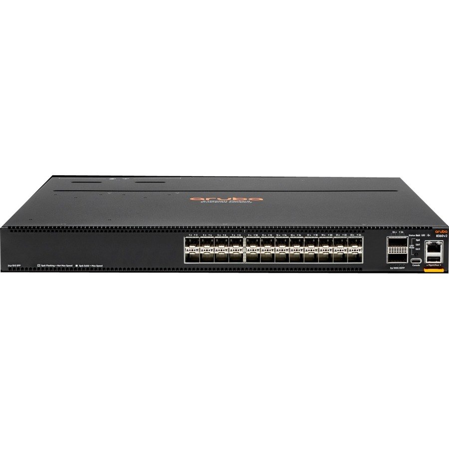 HPE CX 8360 8360v2- 24XF2C Manageable Ethernet Switch - 10 Gigabit Ethernet, 100 Gigabit Ethernet - 10GBase-X, 100GBase-X - TAA Compliant