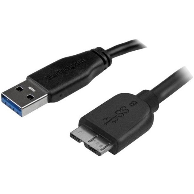 StarTech.com 0.5m (20in) Slim SuperSpeed USB 3.0 (5Gbps) A to Micro B Cable - M/M