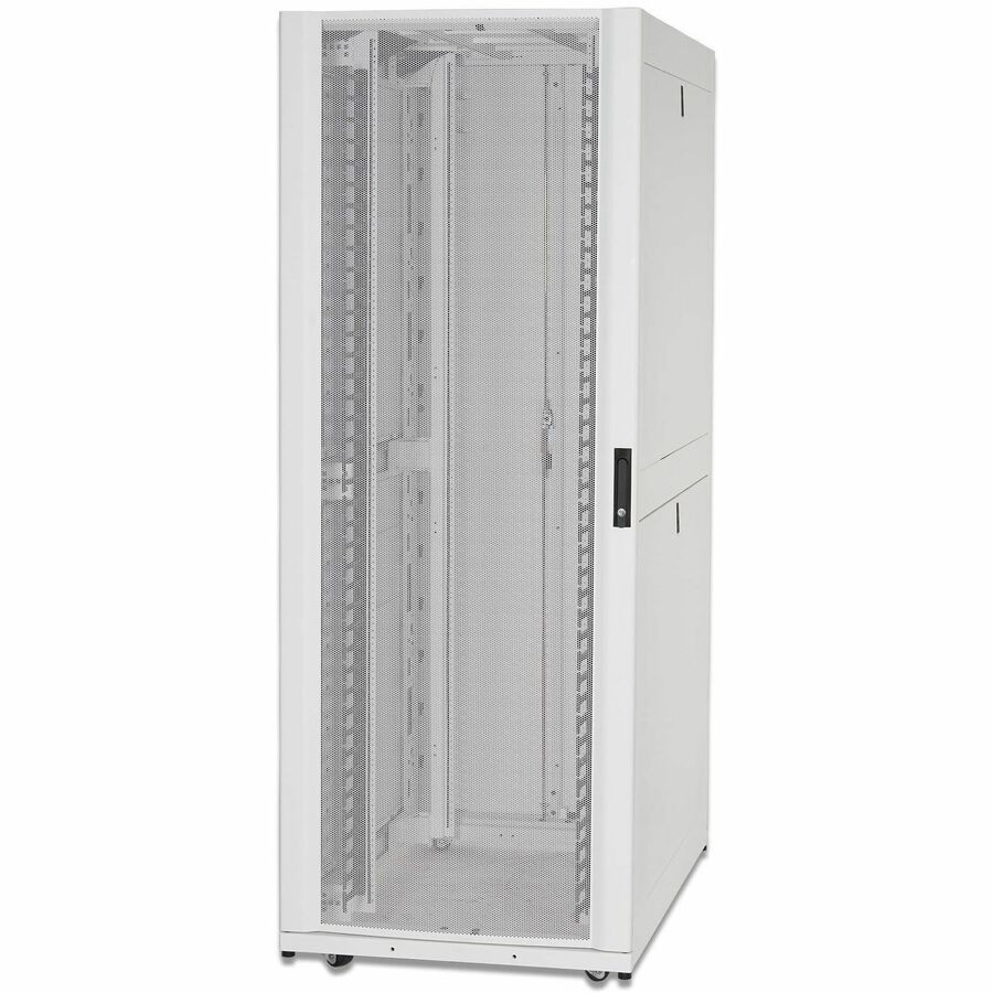 APC by Schneider Electric NetShelter SX 42U Floor Standing Enclosed Cabinet Rack Cabinet for Networking, Server, PDU - 482.60 mm Rack Width x 819.20 mm Rack Depth - White - TAA Compliant