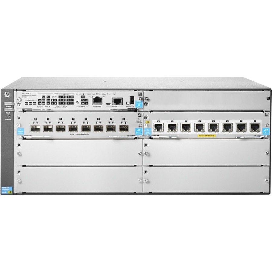 HPE-IMSourcing 5406R 8-port 1/2.5/5/10GBASE-T PoE+/ 8-port SFP+ (No PSU) v3 zl2 Switch