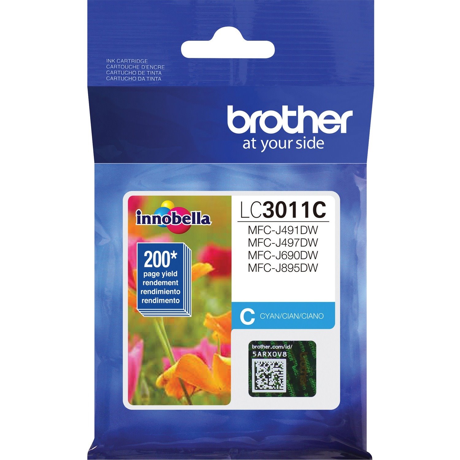 Brother LC3011CS Original Standard Yield Inkjet Ink Cartridge - Single Pack - Cyan - 1 Each