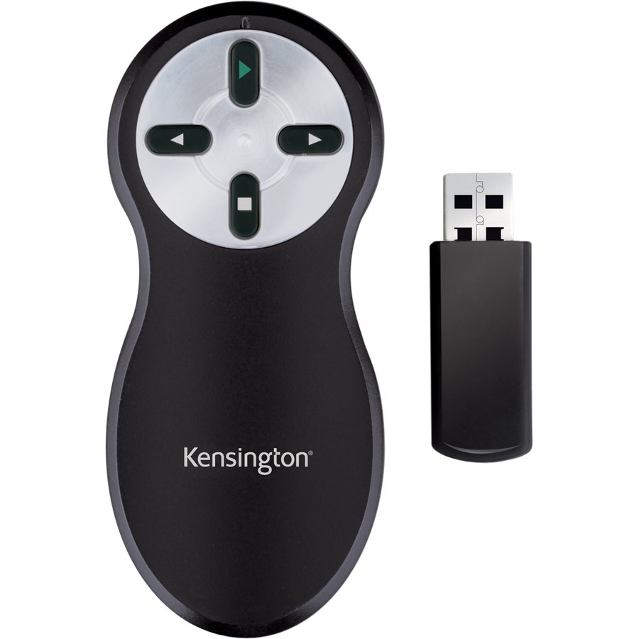 Kensington 33373 Presentation Pointer - Radio Frequency - USB - 4 Button(s) - Black