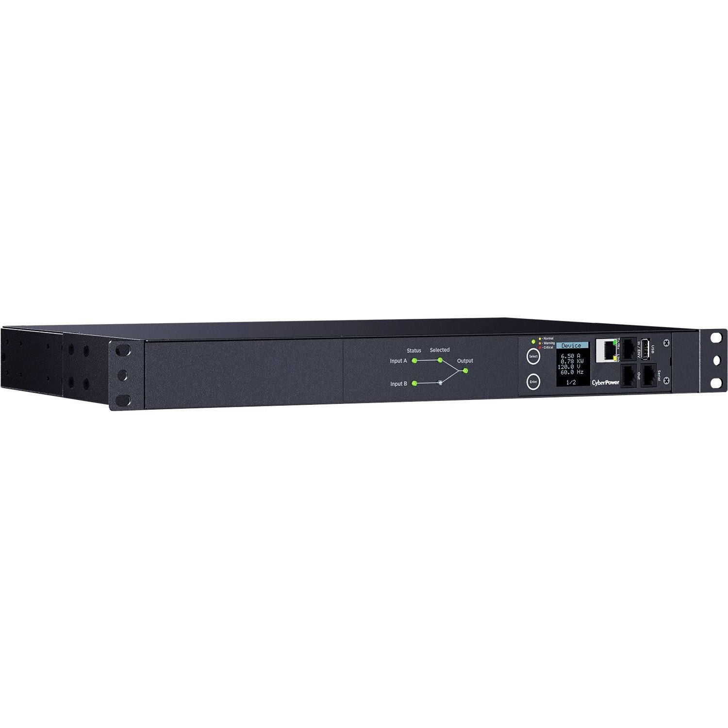 CyberPower PDU44002 Single Phase 100 - 120 VAC 20A Switched ATS PDU