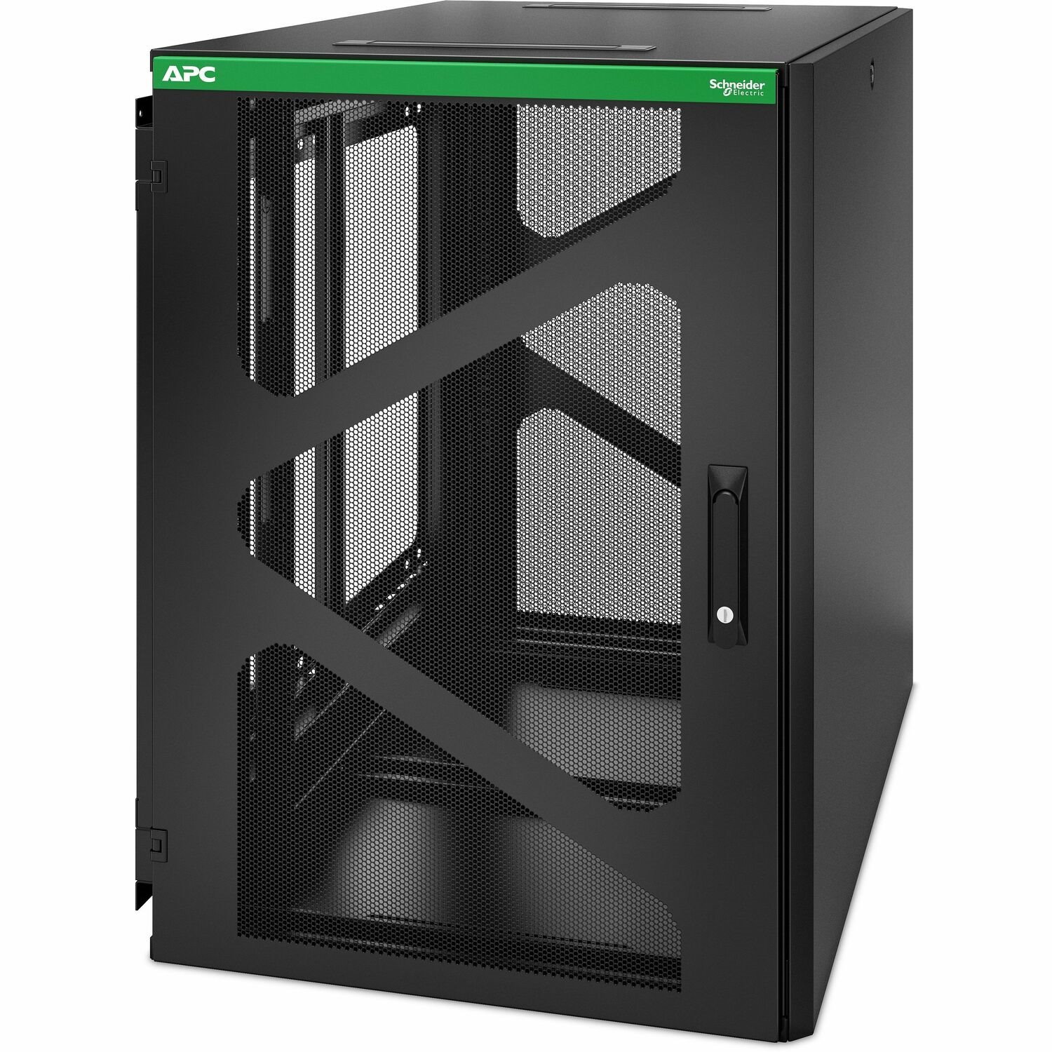 APC by Schneider Electric NetShelter 18U Wall Mountable Enclosed Cabinet Rack Cabinet for UPS, IT Equipment - 482.60 mm Rack Width x 834.90 mm Rack Depth