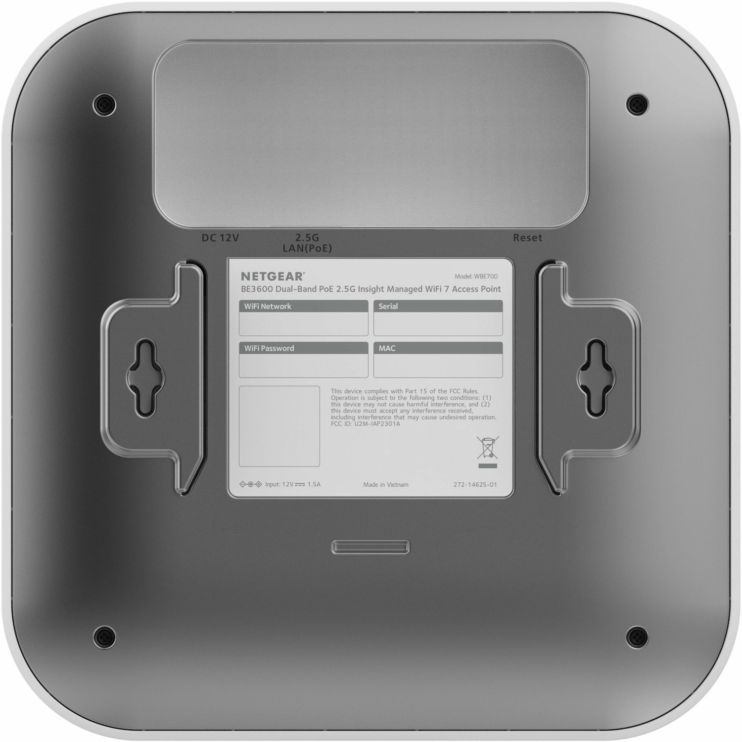 Netgear WBE700 Dual Band Wi-Fi 7 IEEE 802.11 a/b/g/n/ac/ax/be 4.90 Gbit/s Wireless Access Point - Indoor - Yes