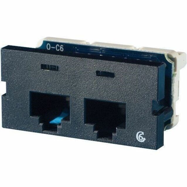 Ortronics Series Ii, Two-port Clarity 6,t568a/b, 180 Degree, Black