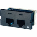Ortronics Series Ii, Two-port Clarity 6,t568a/b, 180 Degree, Black