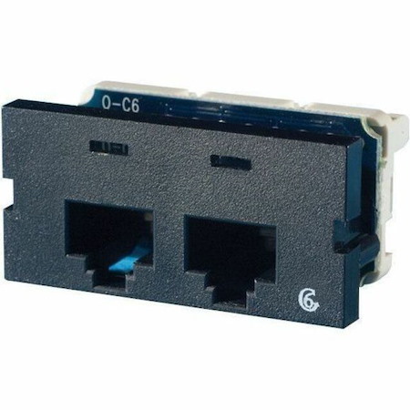 Ortronics Series Ii, Two-port Clarity 6,t568a/b, 180 Degree, Black