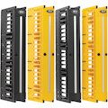 Eaton Tripp Lite Series High-Capacity Vertical Cable Manager - Deep Double Finger Duct with Cover, Double Sided, 6 in. Wide, Yellow/Black, 7 ft. (2.2 m)