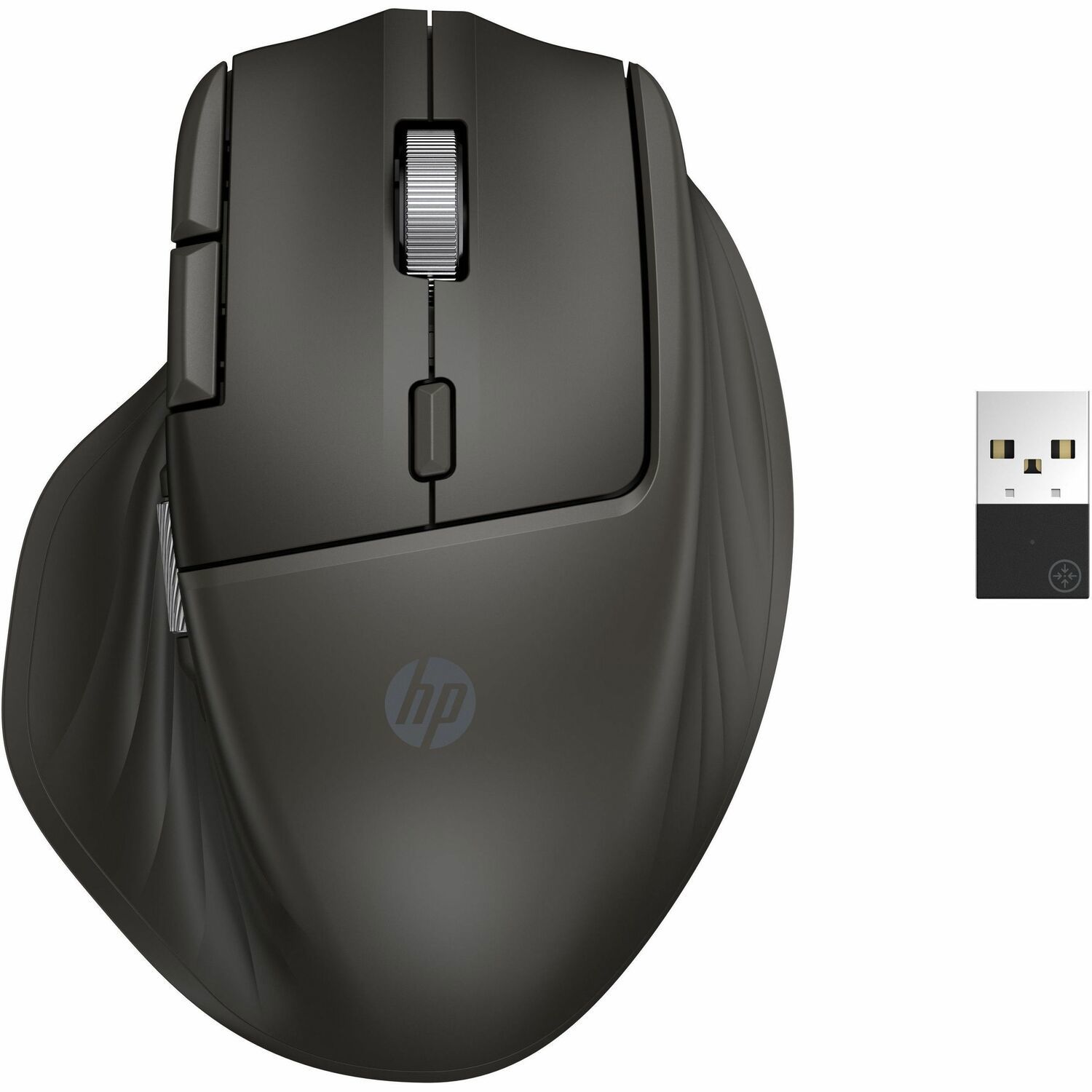HP 780M Full-size Mouse - Bluetooth/Radio Frequency - USB Type A - Multi Surface - 6 Button(s) - 6 Programmable Button(s) - Black