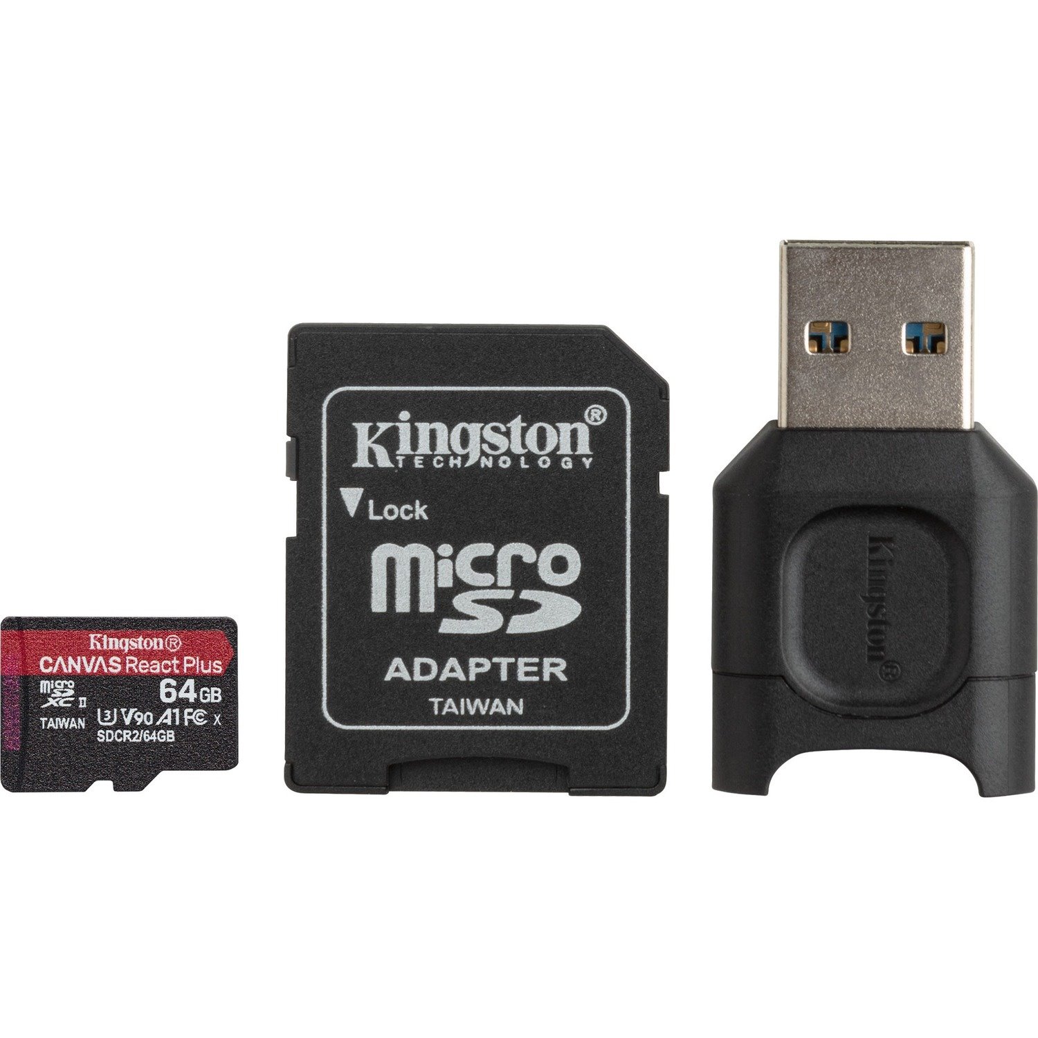 Kingston Canvas React Plus MLPMR2 64 GB Class 10/UHS-II (U3) microSDXC