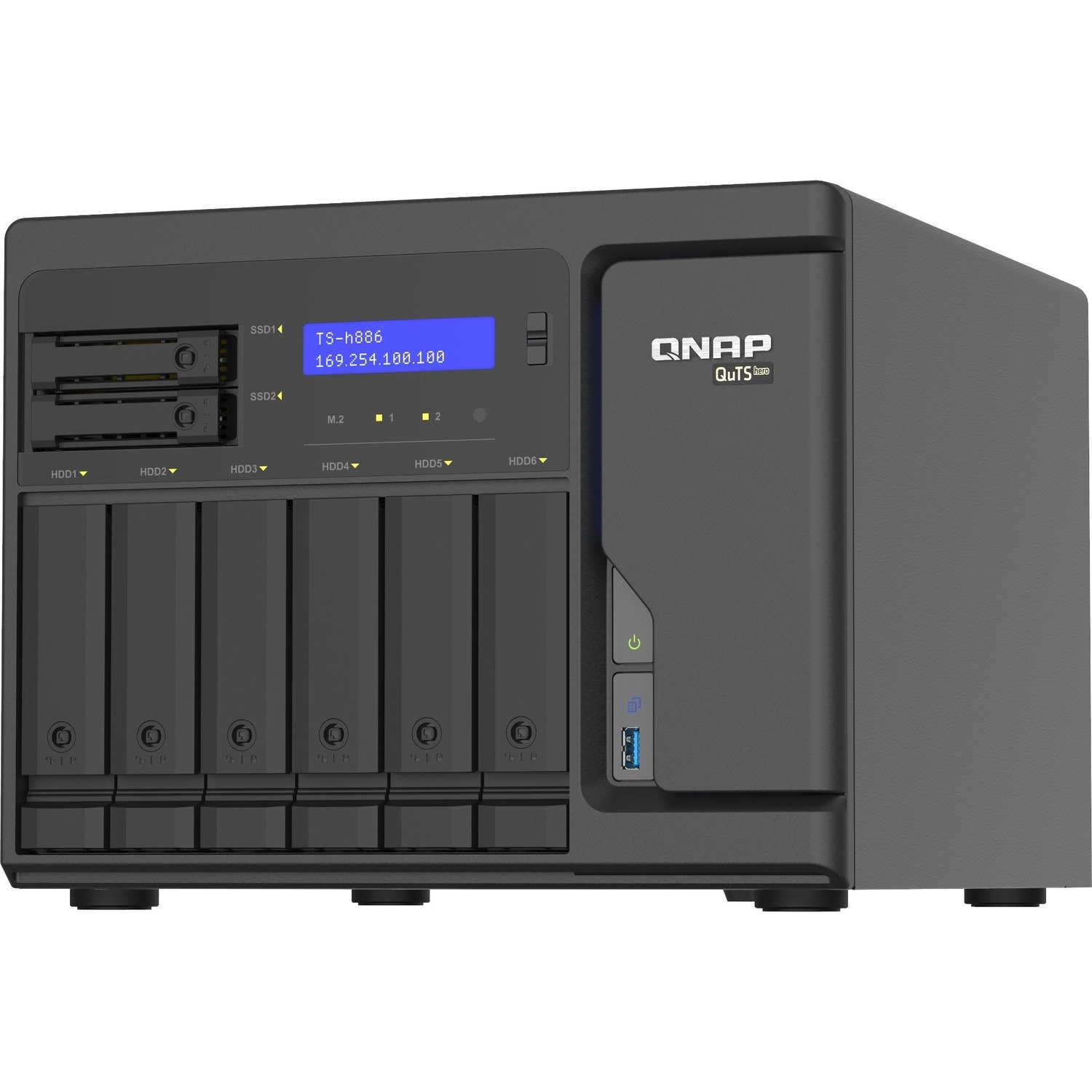 QNAP Cost-effective Intel Xeon D desktop QuTS Hero NAS with Quad-port 2.5GbE