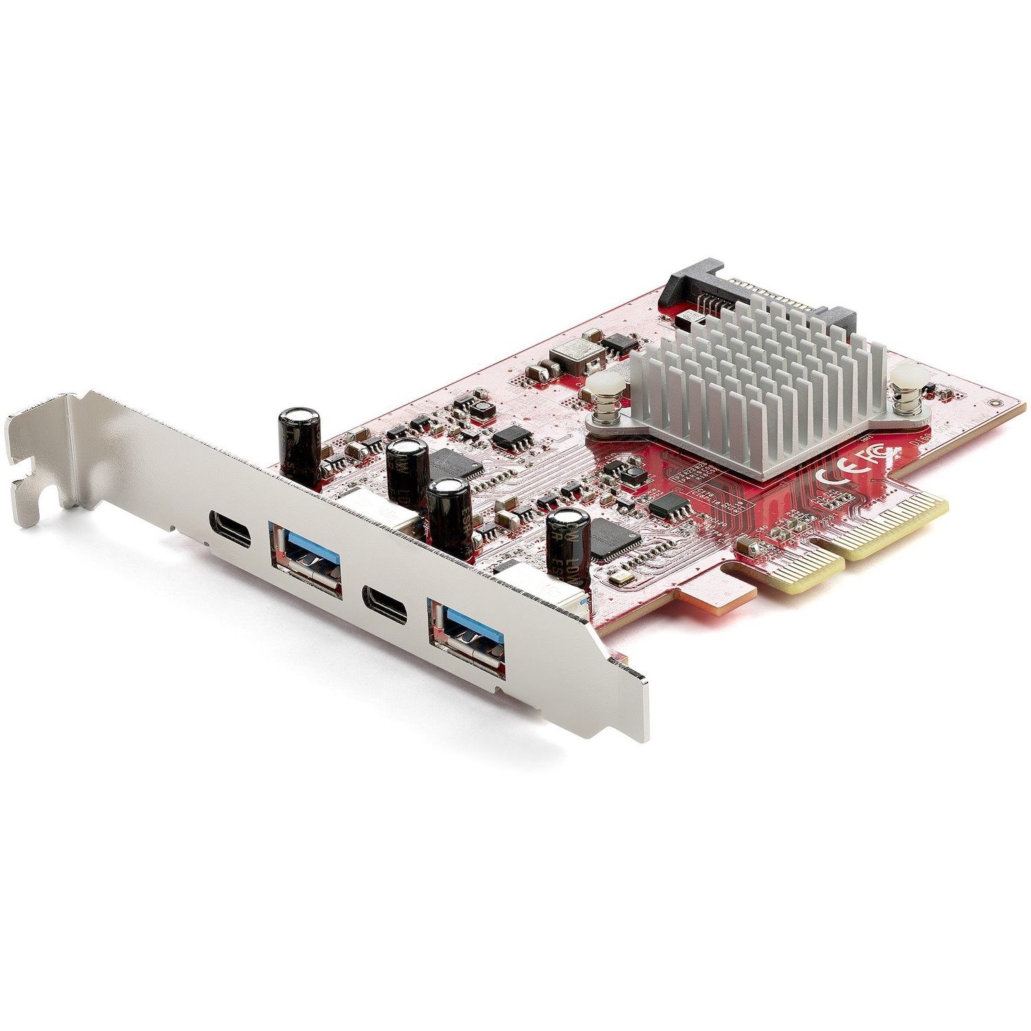 StarTech.com USB Adapter - PCI Express x4 - Plug-in Card - Red