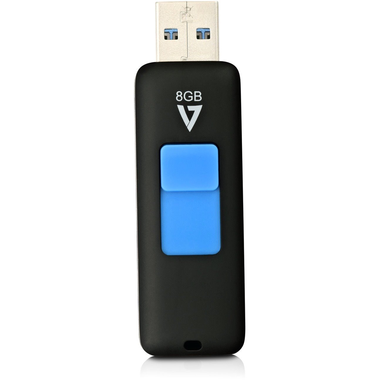 V7 VF38GAR-3N8GB USB 3.0 Flash Drive - With Retractable USB connector