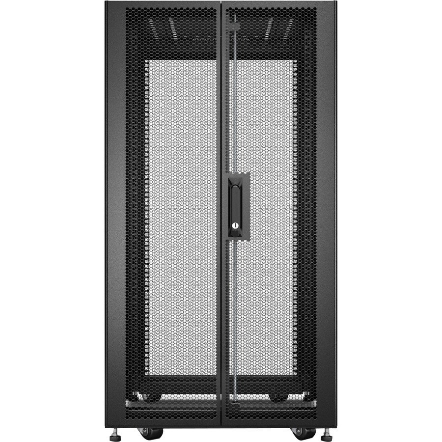 APC by Schneider Electric Easy Rack 24U Floor Standing Enclosed Cabinet Rack Cabinet - 482.60 mm Rack Width x 641.40 mm Rack Depth - Black