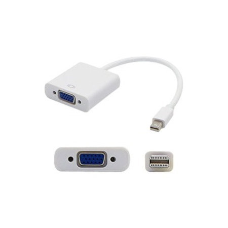 AddOn 5-Pack of Apple Computer® MB572Z/B Compatible Mini-DisplayPort 1.1 Male to VGA Female White Adapters For Resolution Up to 1920x1200 (WUXGA)