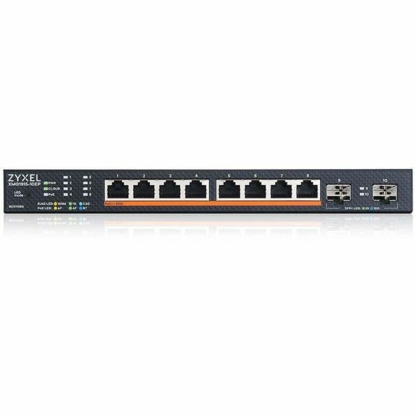 ZYXEL XMG1915 XMG1915-10EP 8 Ports Manageable Ethernet Switch - 2.5 Gigabit Ethernet, 10 Gigabit Ethernet - 2.5GBase-T, 10GBase-X