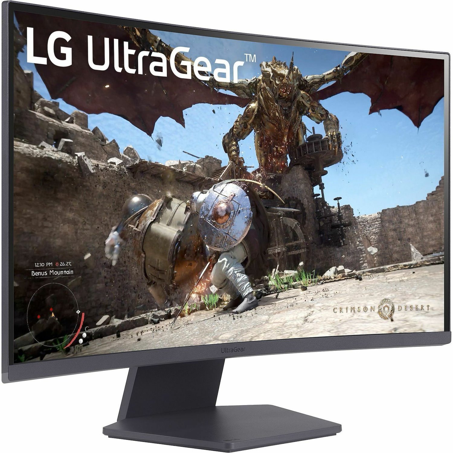 LG UltraGear 27GS60QC-B 27" Class WQHD Curved Screen Gaming LED Monitor - 16:9 - Dark Grey, Purple