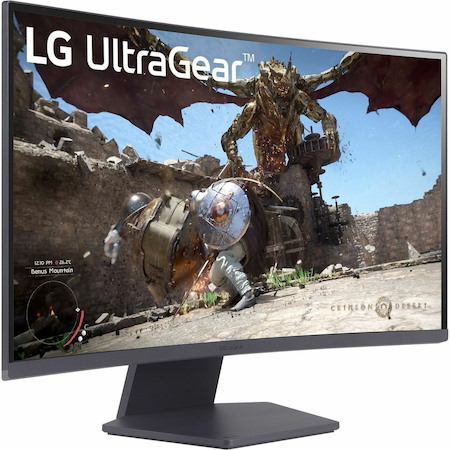 LG UltraGear 27GS60QC-B 27" Class WQHD Curved Screen Gaming LED Monitor - 16:9 - Dark Grey, Purple