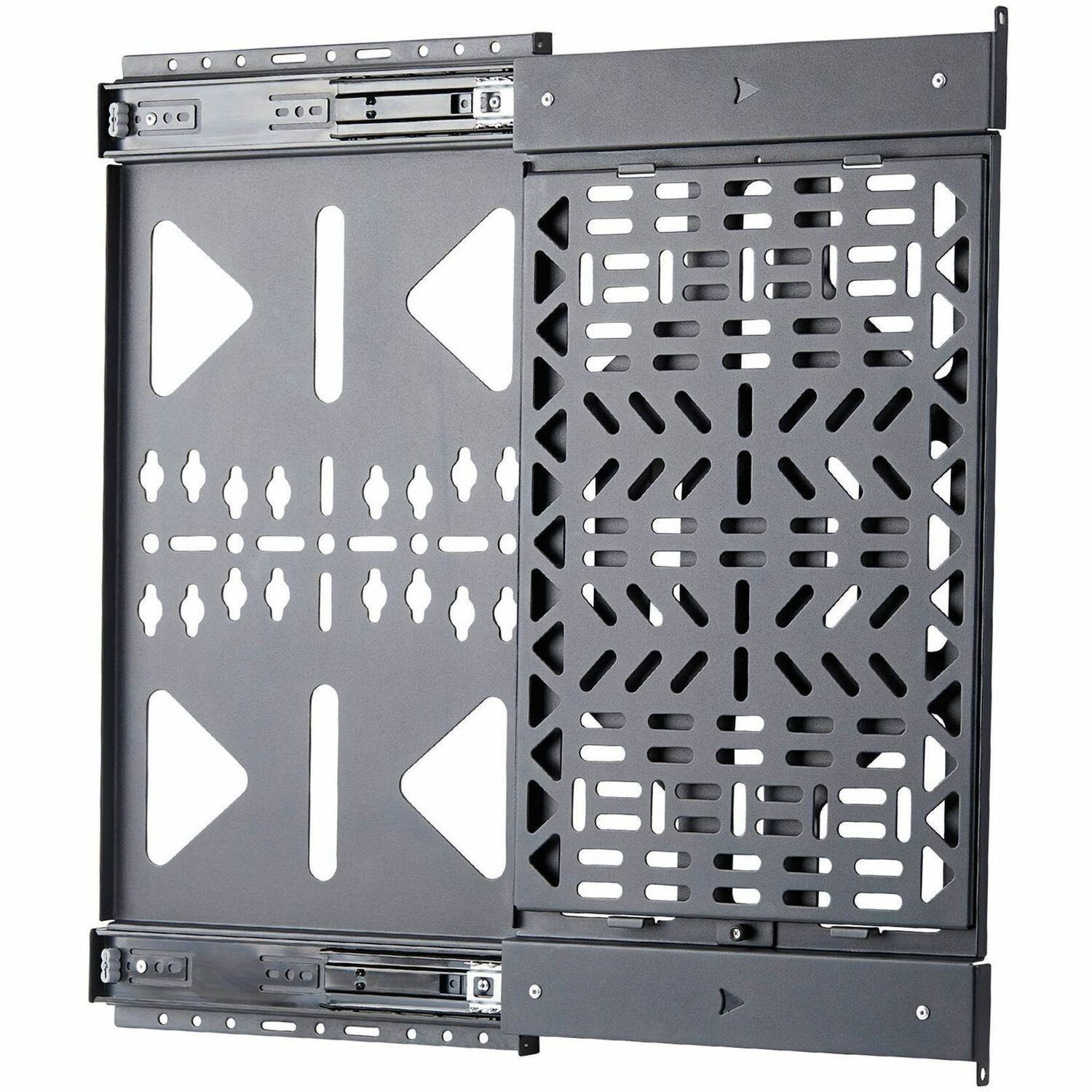 StarTech.com Uitschuifbaar Opbergpaneel voor AV Componenten, Kabelboxen en Accessoires, Wandmontage Achter TV, 10kg Max