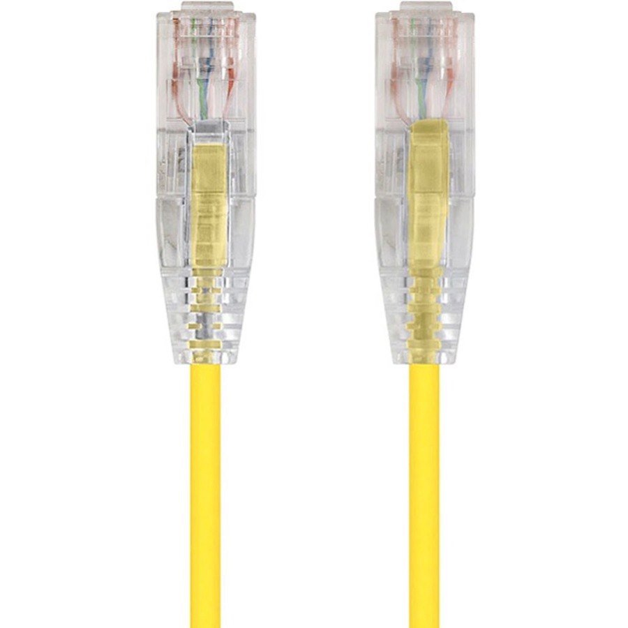 Monoprice SlimRun Cat6 28AWG UTP Ethernet Network Cable, 7ft Yellow