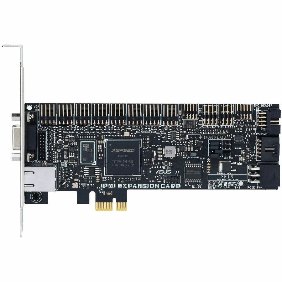 Asus 20452 IPMI Expansion Card - PCI Express 3.0 x1 - Plug-in Card - Black, Silver