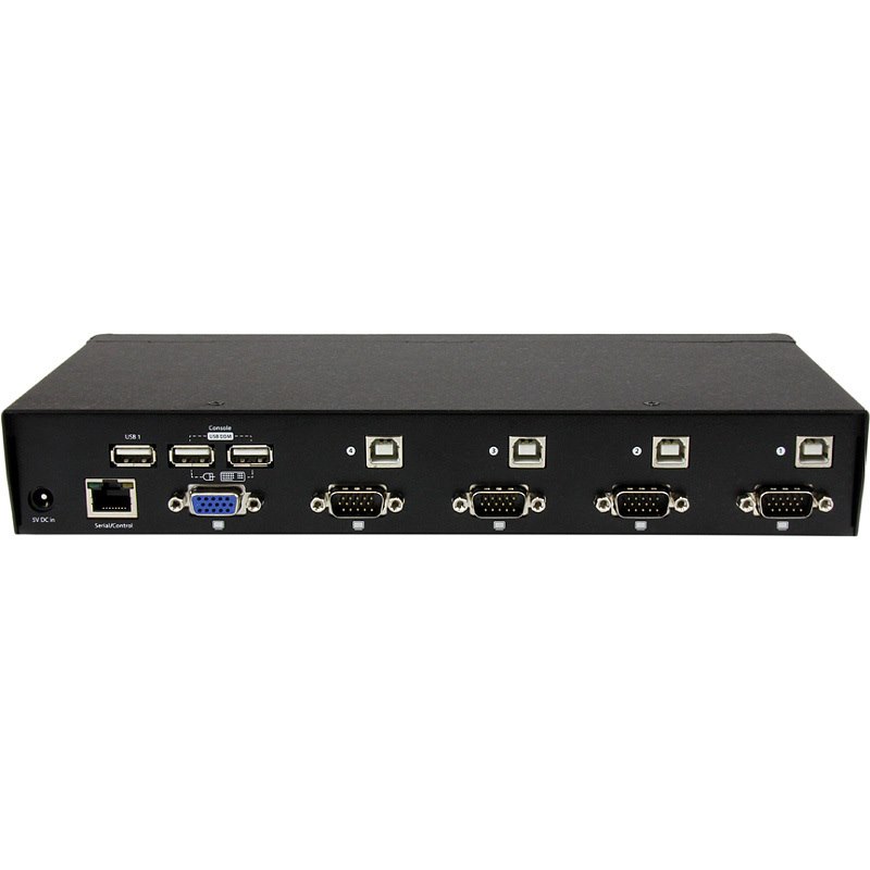 StarTech.com 4 Port USB VGA KVM Switch with DDM Fast Switching Technology and Cables